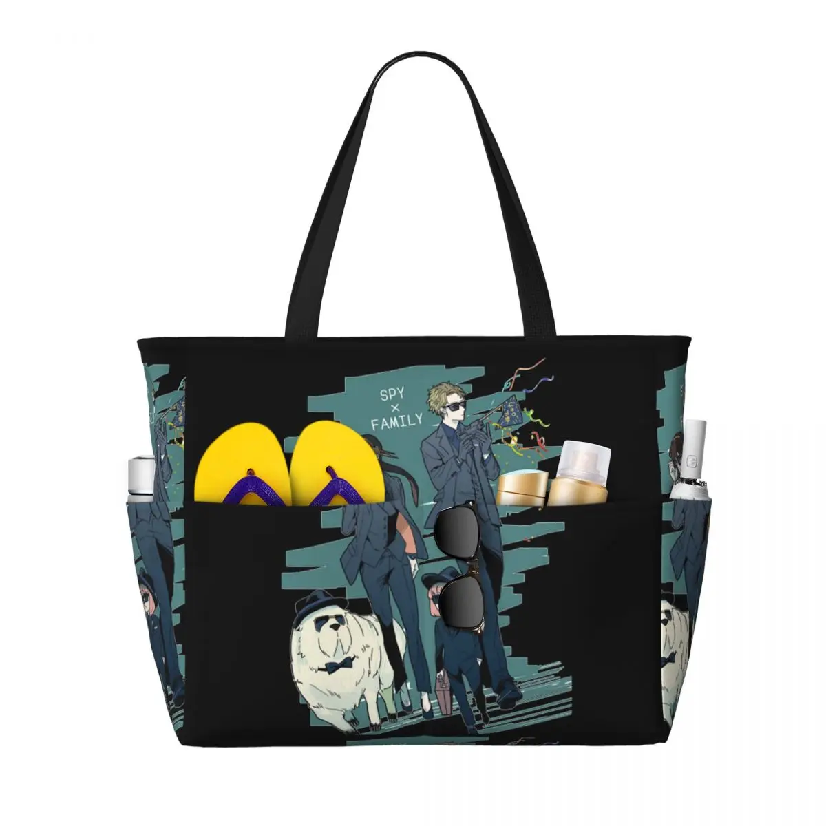 

Spy X Family - Anya - Yor - Loid Forger Beach Tote Bag Sport Gym Yoga Duffle Large Tote Bag Women Travel Bag Fitness bag