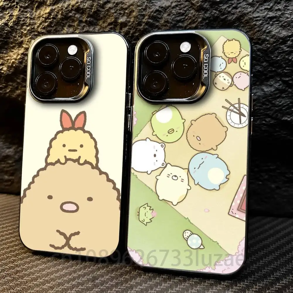 Cute S-Sumikko Gurashi Cartoon Phone Case For iPhone 17 16 15 14 13 12 11 mini ProMax  Air Plus large Anti Fall Back Matte Cover