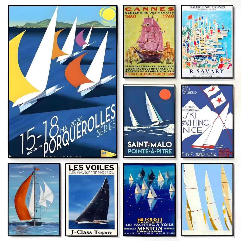 Luxuriöses S-Segelyacht-Poster, amerikanisches Film-Wandbild, Wanddekoration für Kinderzimmer, Druck