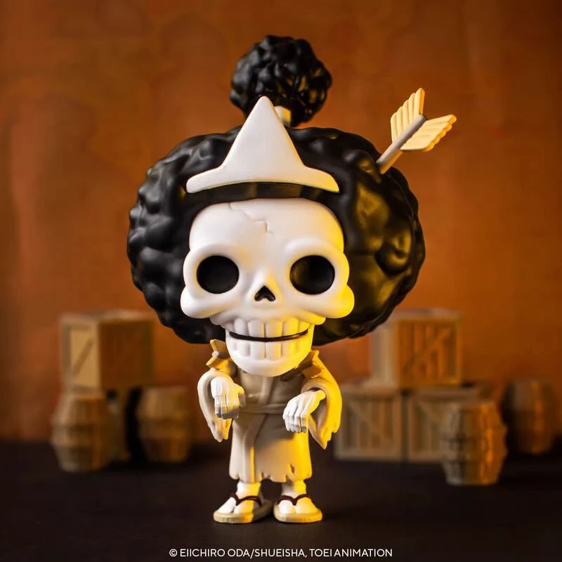 

Подлинное издание FUNKO POP One Piece: Brook Anime Action Настольное украшение Орнамент Модель Игрушки Коллекционная модель