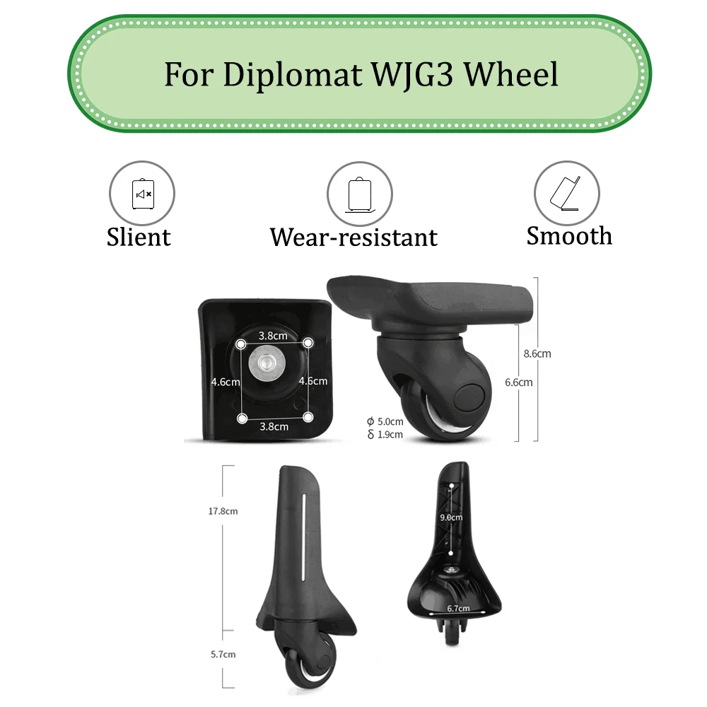 

For Diplomat WJG3 Universal Wheel Replacement Suitcase Silent Smooth Shock Absorbing Durable Convenient Accessories Caster Wheel