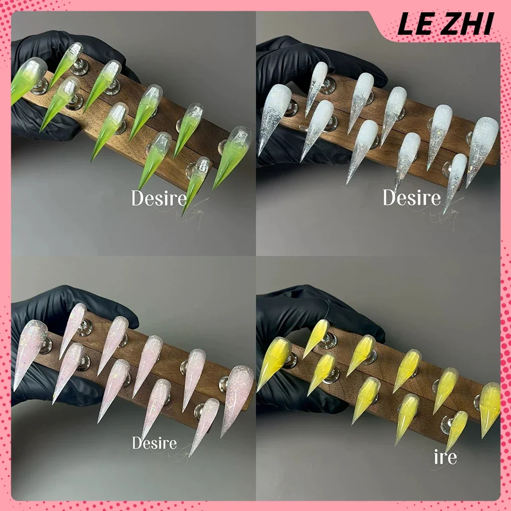 

10Pcs Spice Girl Colorful Simple Long Beast Claw Handmade Press On Nails Dragon Shape Claw Gradients Reusable Full Cover Nail
