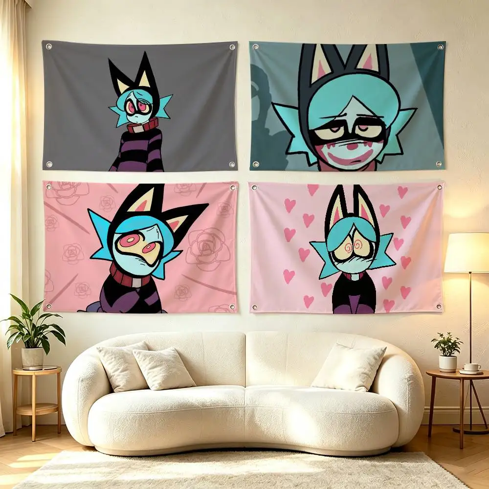 P-Psychocuties-U-Ushka Flags for Bedrooms Home Decor Items Outdoor Decors Garage Decoration