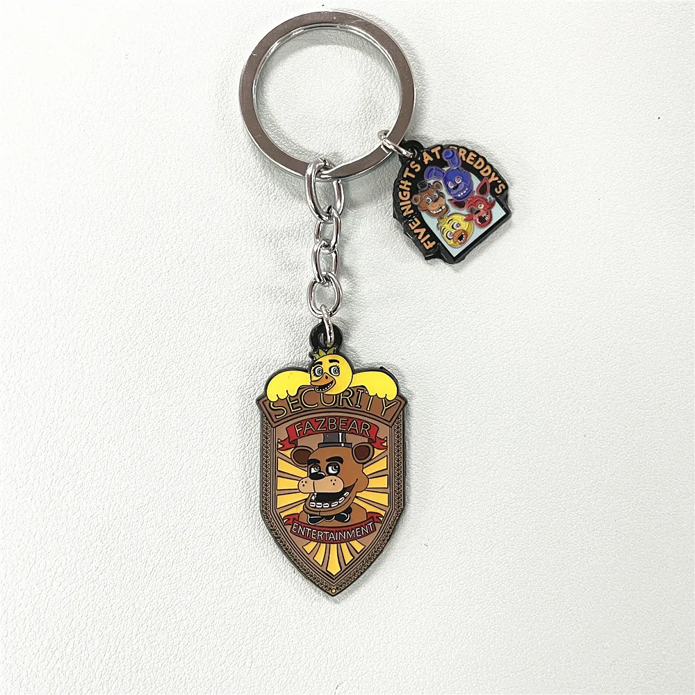 JYYH Cartoon Teddy Bear Keychain High-Quality Role-Playing Classic Arcade Game Cute Bear Accessories Kawaii Metal Jewelry Gift