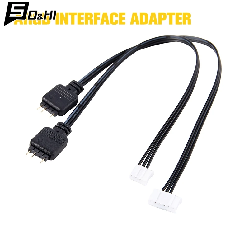 17CM 5V 3Pin ARGB Interface Adapter 4/6PIN Jack Adapter Cable For COOLMOON Controller Compatible With ARGB LED Strips