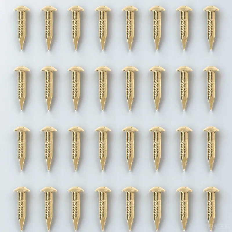 

285 шт. круглых медных гвоздей из чистой латуни для крепления мебельных петель, для деревообработки, рукоделия, садоводства, декора