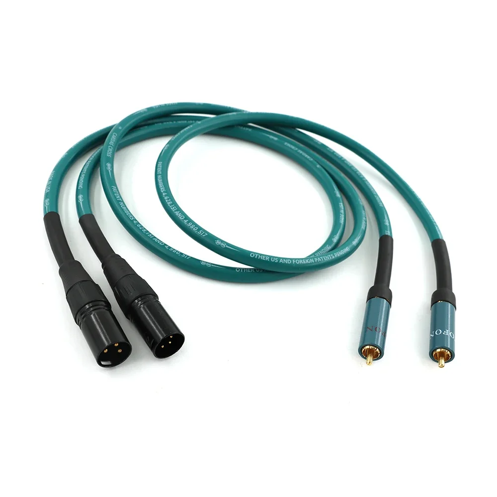 ヘビーデューティー XLR - RCA リードケーブル - 編組シールド、金メッキコネクタ、プロオーディオ機器およびアンプ用 ​