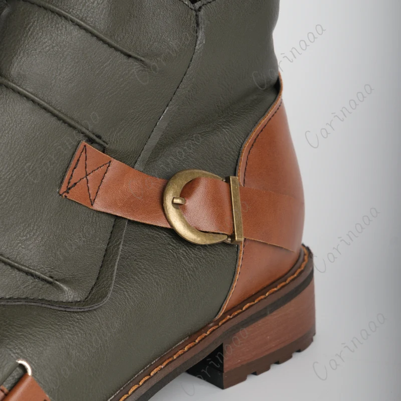 Medieval Men's Boots Shoes Square Heel High Top Retro Men's Shoes Round Head Knight Victorian Renaissance Boots