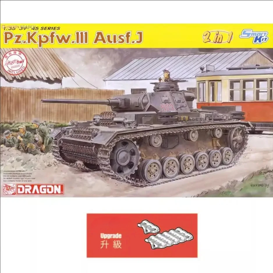 Dragon 6394 1/35 Scale Pz.Kpfw.III Ausf.J (2 in 1) w/Tracks Plastic Model Kit