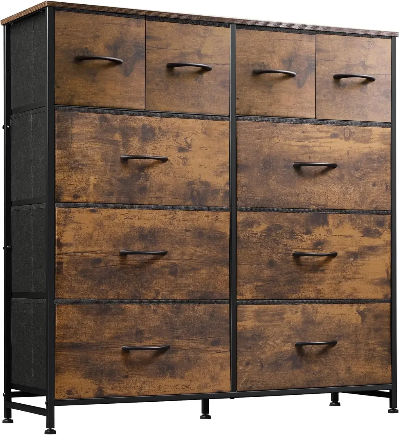 

Storage Drawer Unit Women's Furniture Makeup Dressing Table College Dorm Furnitures Fabric Dresser for Bedroom Dark Grey Vanity