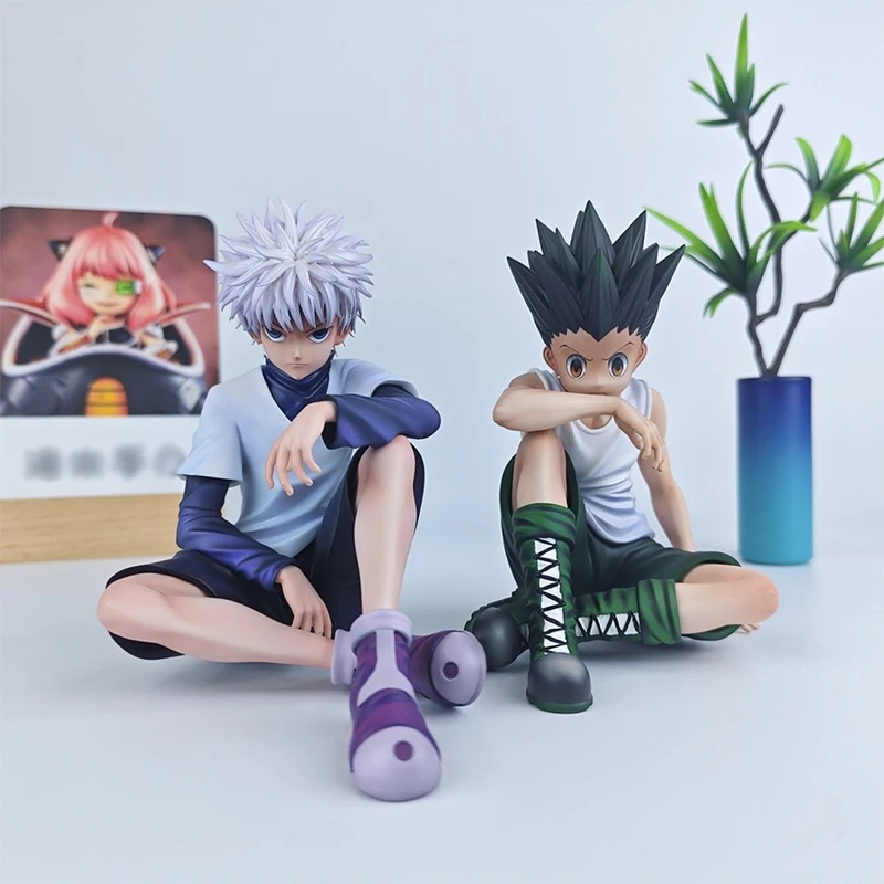 Hunter x Hunter Anime Figure Killua Zoldyck Figure GON FREECSS Figurine Pvc GK Statue Model Doll Collection Decoration Toys Gift