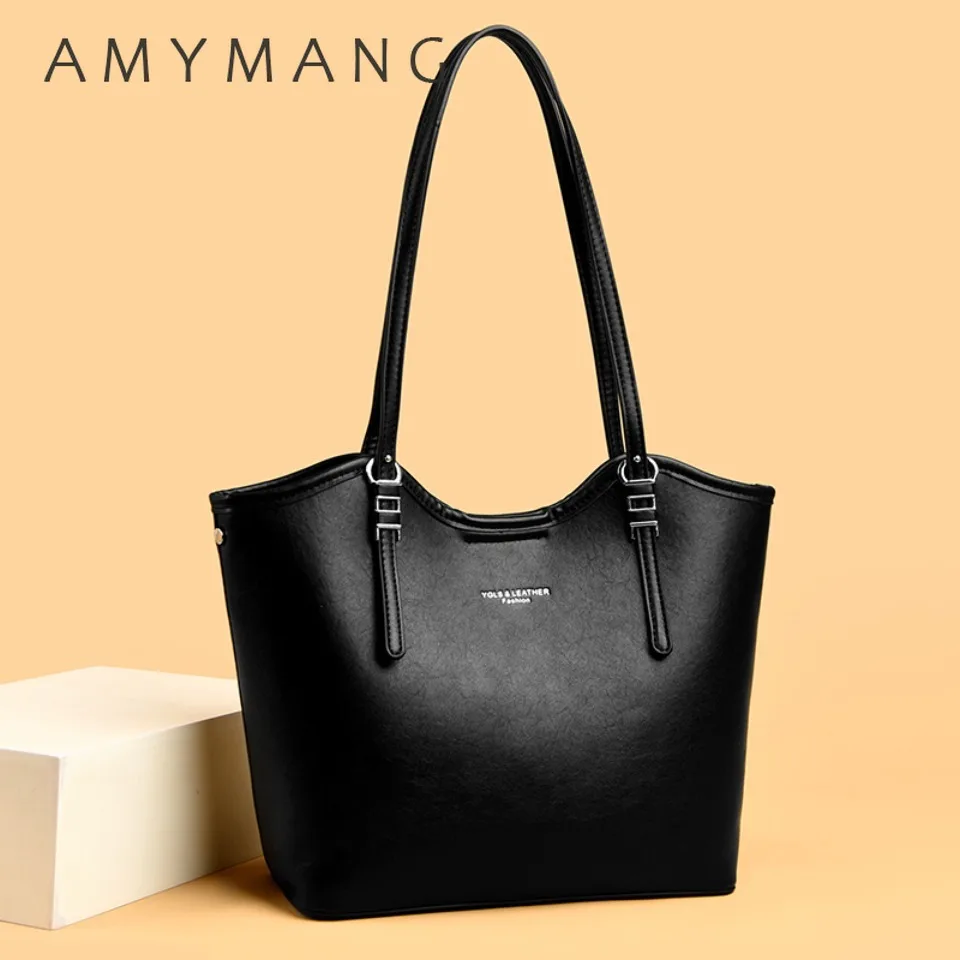 High Quality Soft Leather Shoulder Bag Women Luxury Designer Tote Bag Ladies Large Capacity Daily Casual Commuting Handbags New