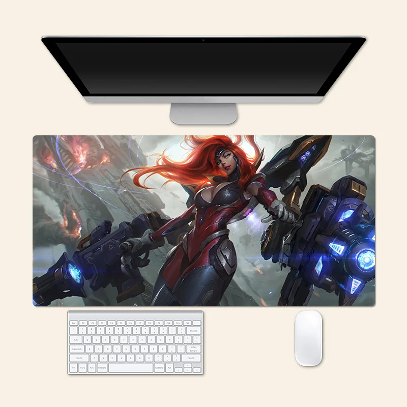 

Sexy Miss Fortune Large Mouse Pad The Bounty Hunter League Of Legends Anime Game PlayMat Creative Desk Mat Office Mousepad