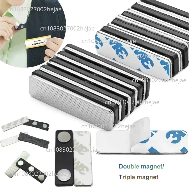 100PCS Magnetic Name Tag Holders with Extra-Strong Neodymium Magnets for Securely Attaching ID Badges Name Tags and Accessories