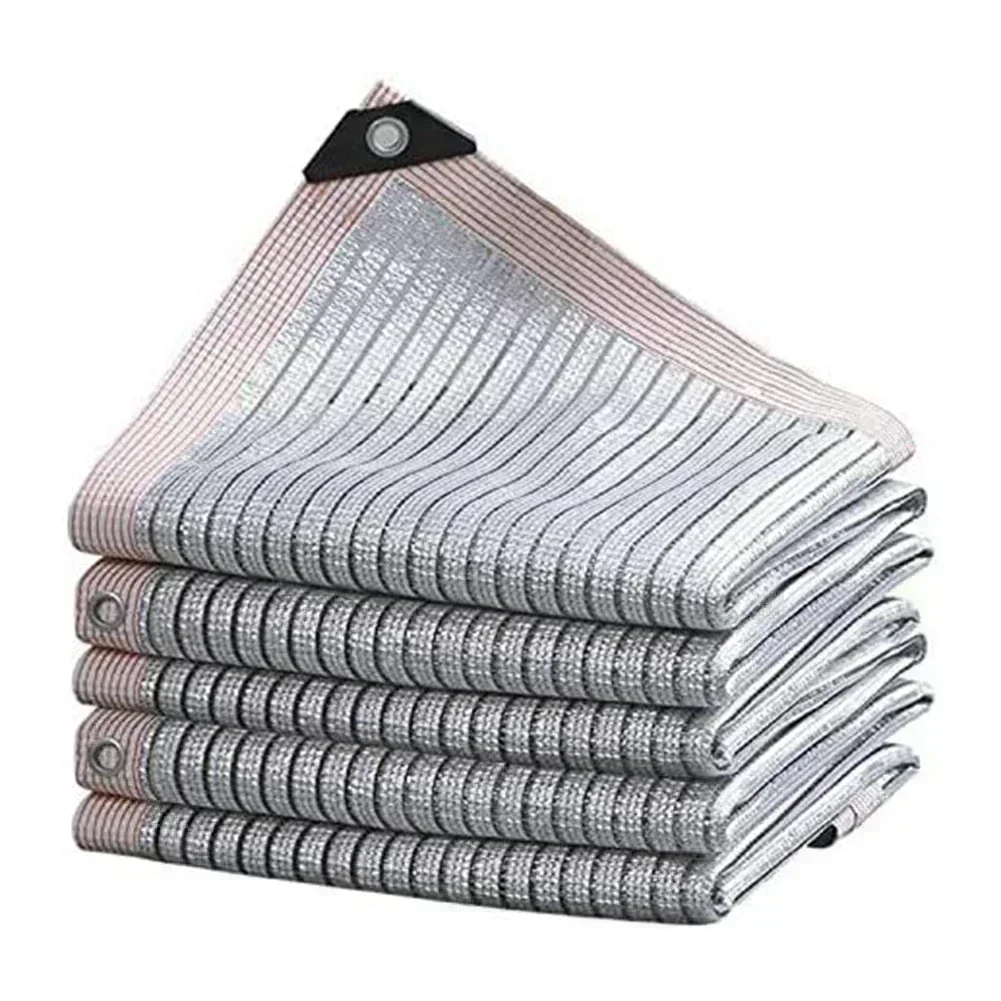 

75 Shade Outdoor Sunshade Net Reflective Aluminum Foil Material for Heat Reduction Suitable for Various Outdoor Settings