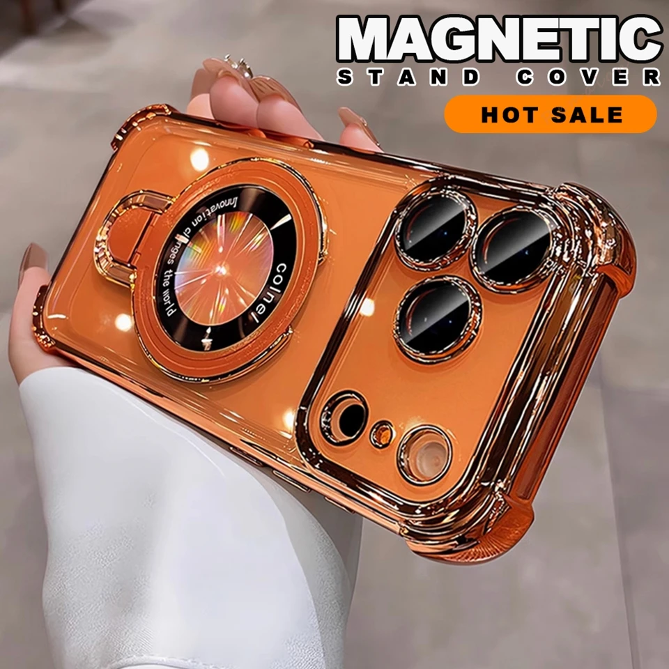 حافظة هاتف مغناطيسية مقاومة للصدمات لهاتف آيفون 17 Air 15 14 13 11 12 16 Pro Max 14 15 Plus Magsafe غطاء حماية من السيليكون #1