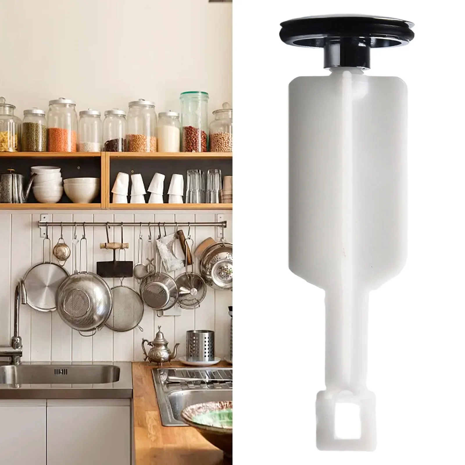 Sink Drain Stopper Pop-up Stopper For Kitchen Bathroom Plastic Silver Color Home Improvement Brand New Convenient
