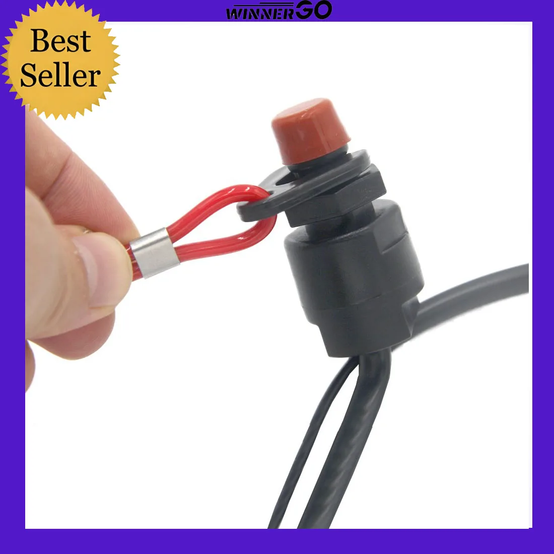 Universal Boat Outboard Engine Motor Lanyard Kill Urgent Stop Switch & Safety Tether Lanyard for Yamaha/Tohatsu/Honda Outboard image 5