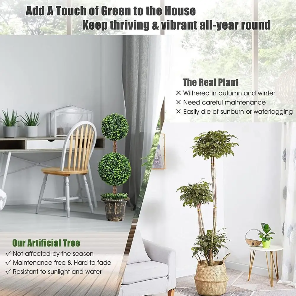 Artificial Boxwood Topiary Pair 3