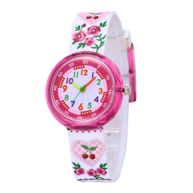 2024 New Cute Cartoon Bee Flower Children Watches Animals Kids Quartz Watches for Student Boys Girls Fashion Quartz Wristwatches