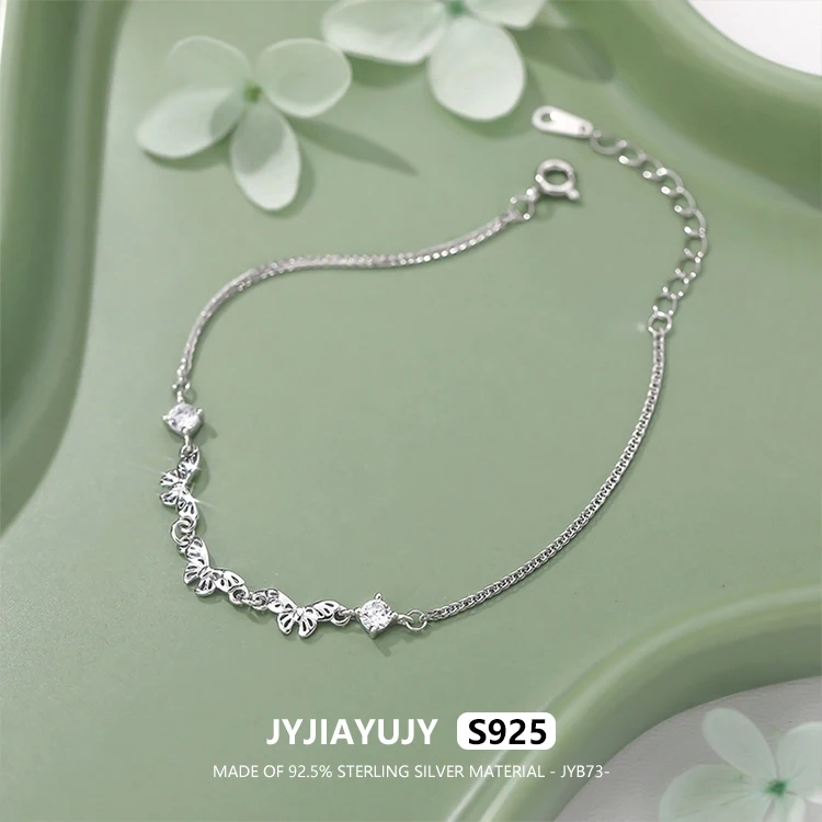 

JYJIAYUJY 100% Whole Original Sterling Silver S925 Bracelet In Stock Hollow Butterfly Fashion Jewelry Gift Daily JYB73