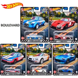 Hot Wheels-bulevar Premium Car 67 para niños, Ford Anglia, Porsche, Honda Accord, Toyota Alloy 1/64, juguetes para niños