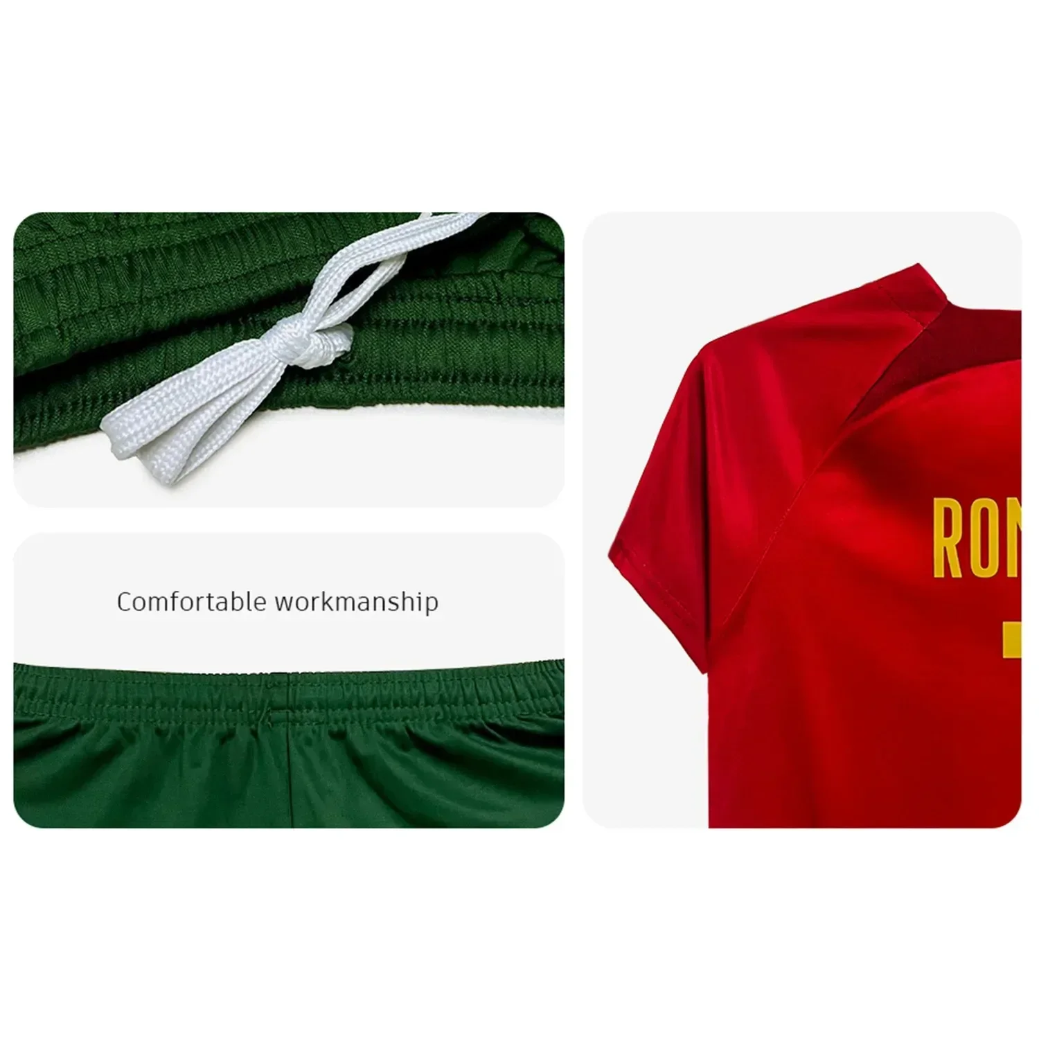 2025  Soccer Jerseys Kids 7 Football Sports Fan for Boys Girls Youth Soccer Shirts and Shorts Stockings Set for 4-14 Years