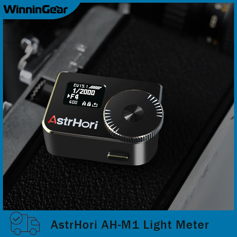 

AstrHori AH-M1B Camera Light Meter Real-time Light Metering w/ 0.66" OLED Display Brass Version
