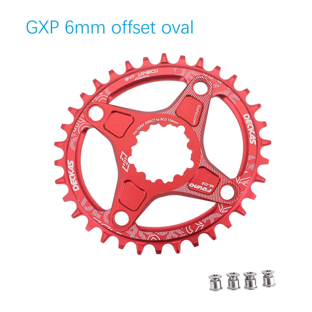 DECKAS FORGXP XX1 Eagle X01 GX X1 X0 X9 forSRAM DM 32T 34T 36T 38T MTB Road Bike Direct Mount Oval Round Chainring 6mm Offset