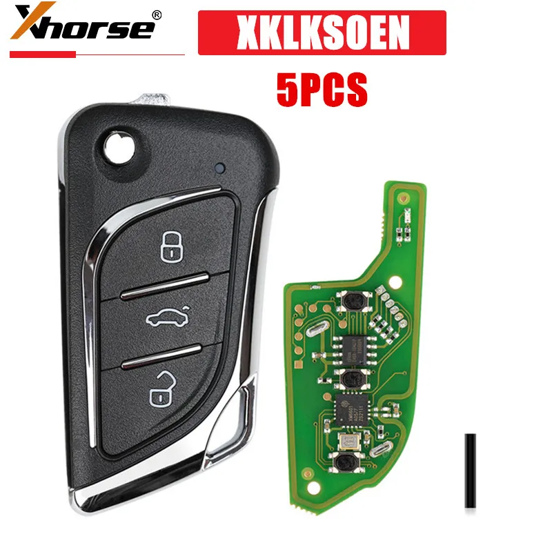 5PCS/LOT XHORSE XKLKS0EN LEI. KKSS Style(Chrome-plating) Remote Key for VVDI VVDI2 Key Tool English version