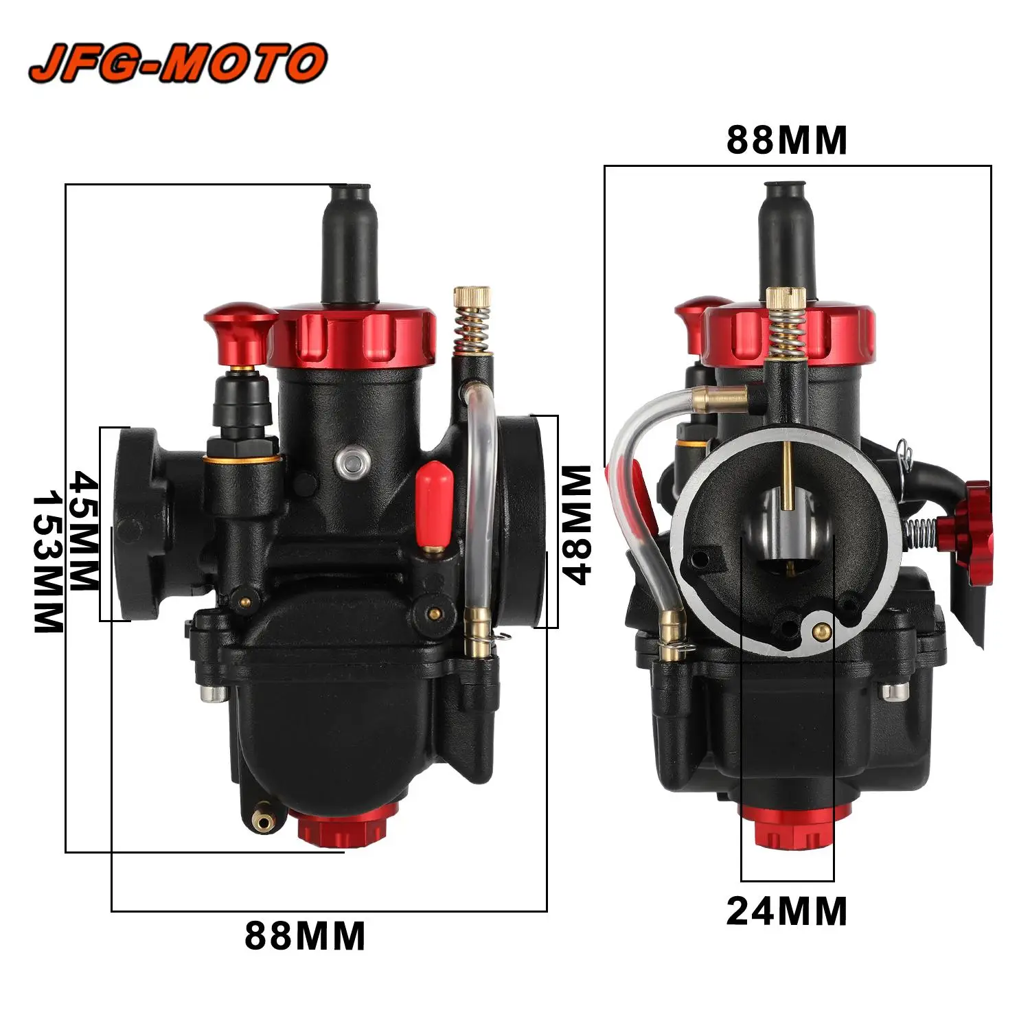 PE Carburetor Motorcycle Accessories Universal Carburador For 17 19 22 24 26 28 mm For Yamaha Suzuki Honda Dirt Pit Bike Parts