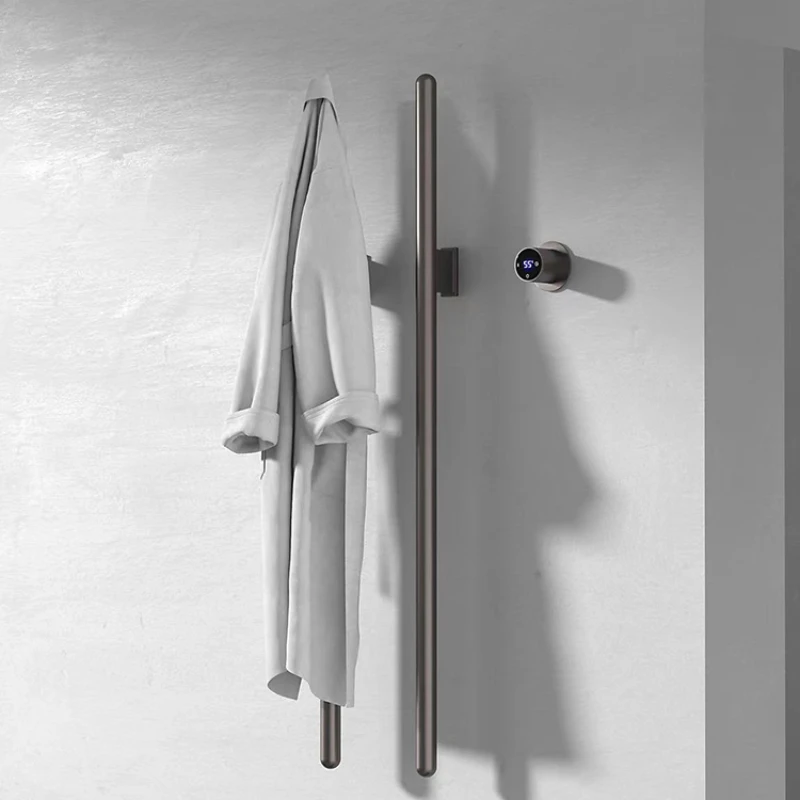 7022 Concealed electric heating towel rack, intelligent vertical drying, minimalist bathrobe hanging perforated towel