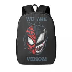 Custom Spider-Man Peter Parker & Venom Head Backpack Women Men Fashion Bookbag for College School Bags