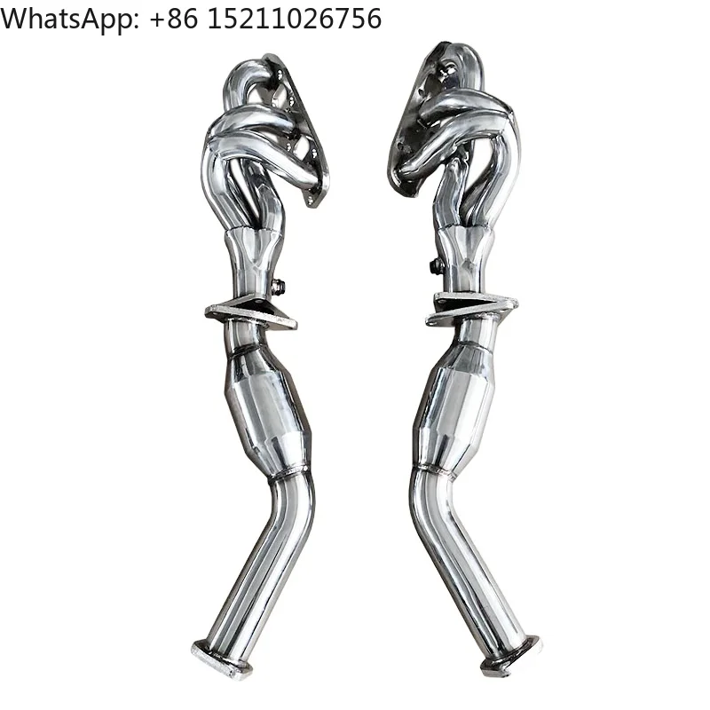 For Exhaust Header Downpipe Test Pipe With Resonated Fit for Nissan G37 370Z 09-17