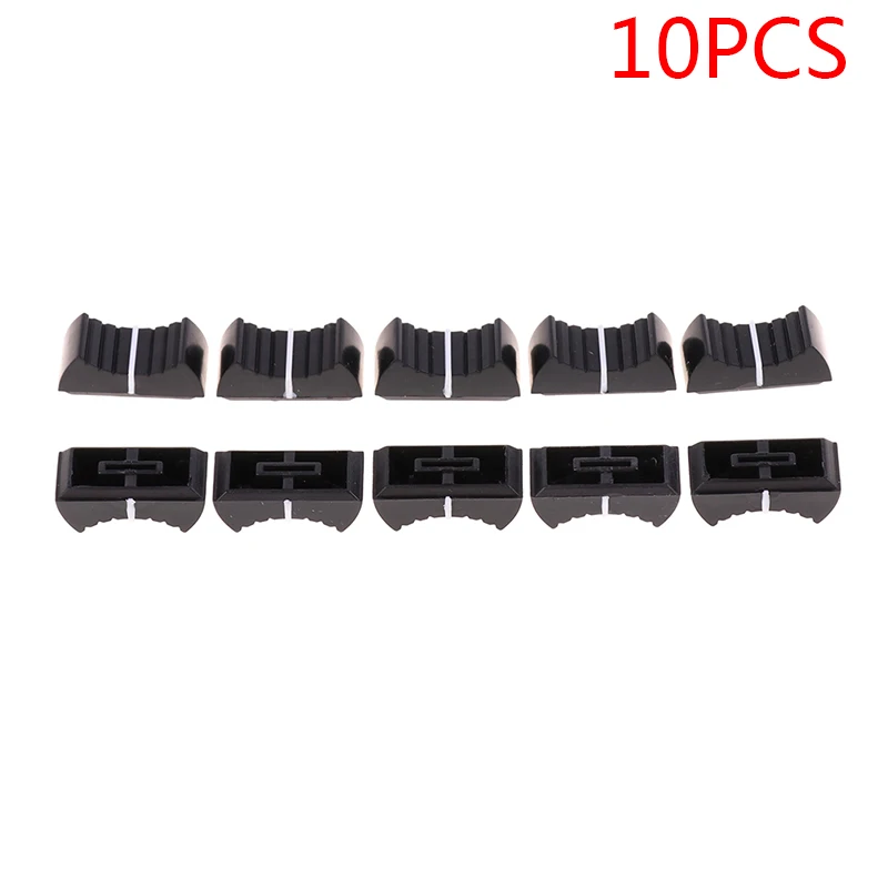 10PCS Plastic Fader Knob Cap Fader Knob Cap Touch Sensitive Slider Ribbed Mixer Desk Switch Knob Cap
