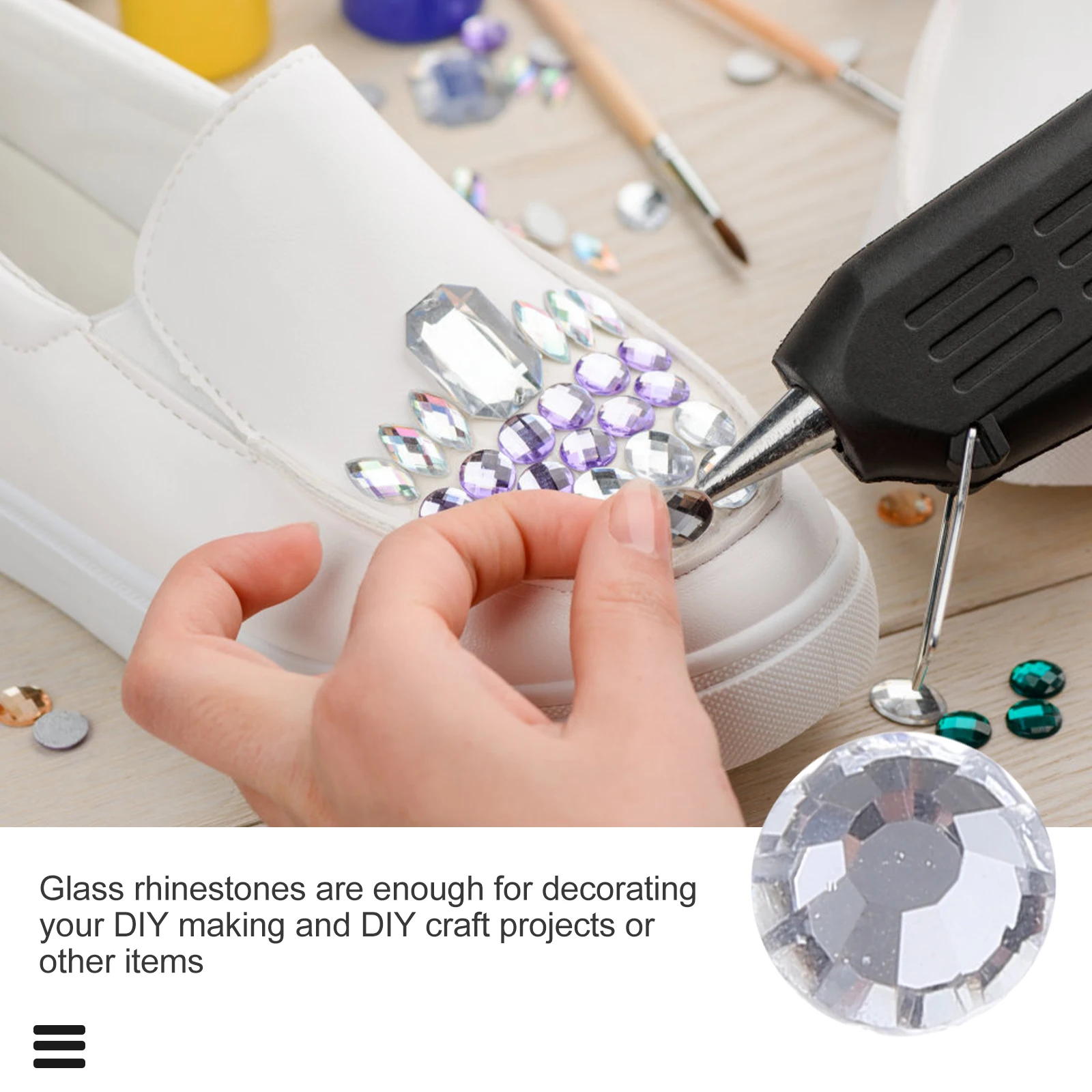 

2880pcs Hot Melt Rhinestones Flatback Glass Rhinestones For Crafts Diy Decor Clothes Shoes Bags Accessories Craft Embellishments