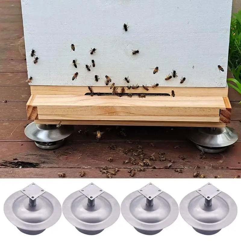 Beehive Stands Bracket Stainless Steel Beekeeping Hive Feet Beehive Ant Barrier Ant-Proof Beehive Feet Tool Beekeeping Hive