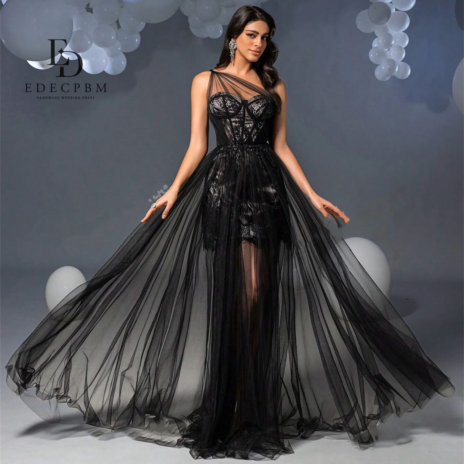

EDECPBM فساتين سهرة Beautiful Prom Dresses Store Luxurious Women's Evening Dresses 2025 Luxury Black Wedding Dress Customized