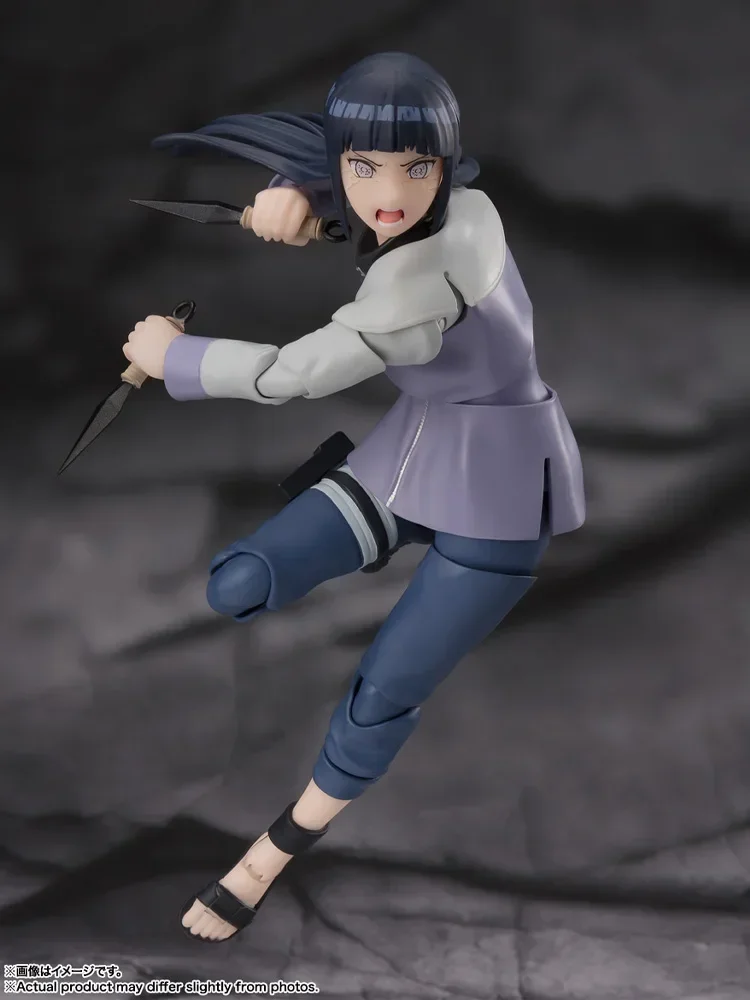 Em estoque original bandai s.h. figuarts naruto shf hinata hyuga virtuoso byakugan pvc anime figura de ação modelo coleção brinquedo