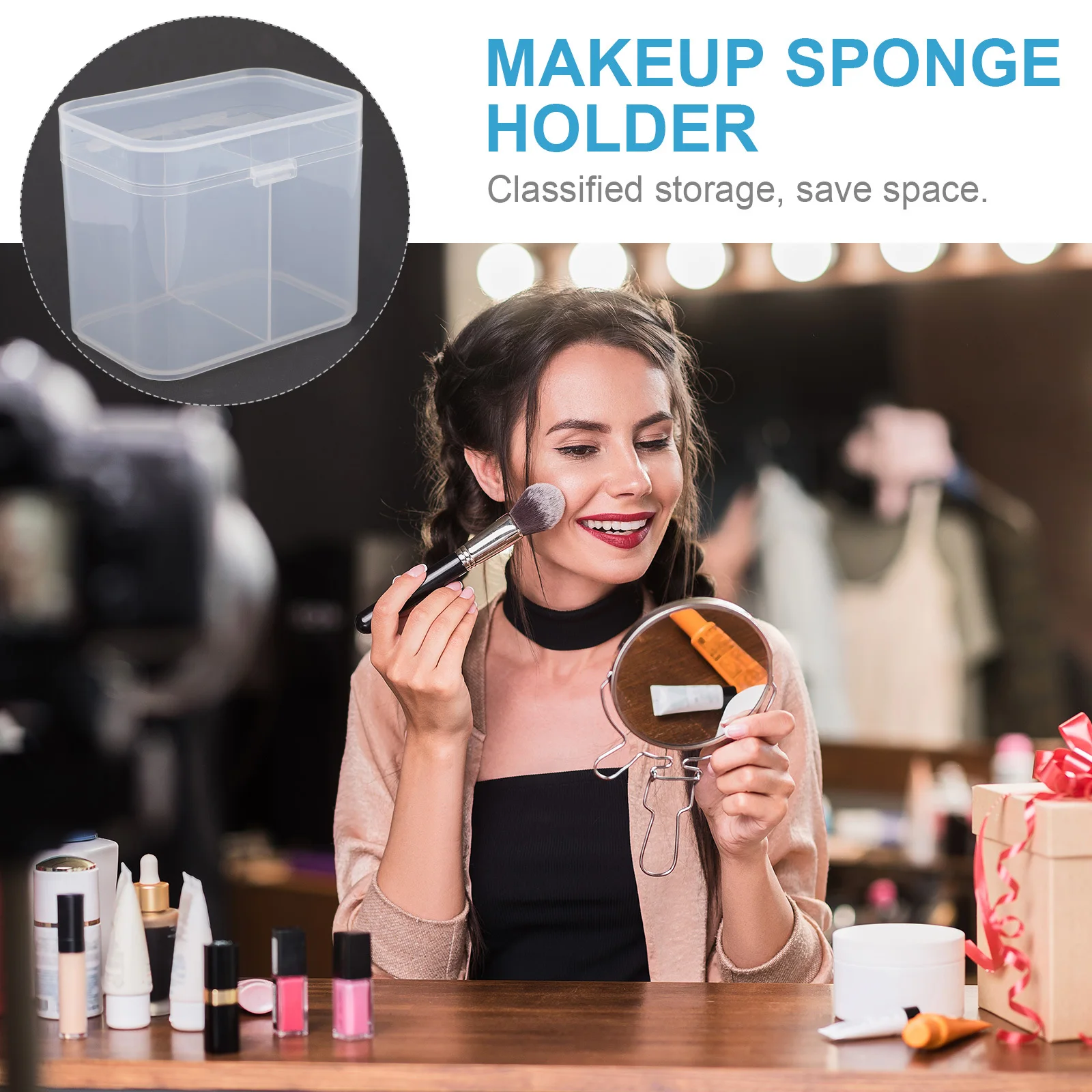 

2pcs Nail Box Dustproof Sealing Cotton Pad Organizer For Salon Home, Sturdy Lightweight Makeup Cotton Pad Holder, Cosmetics