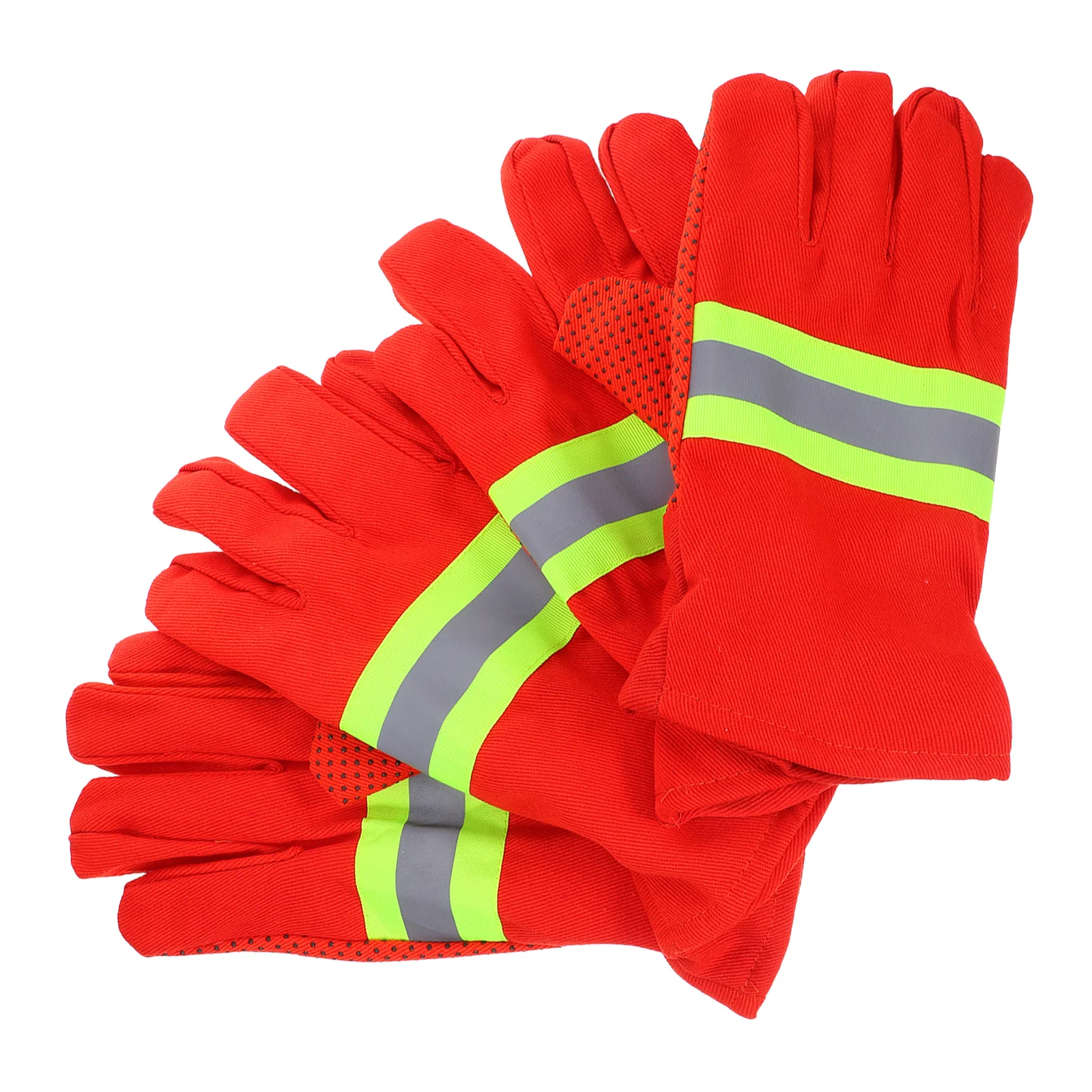 

2Pairs Fire Gloves Heat Resistant Flame Retardant for Emergency Rescue Firefighting High Temperature Protection Insulated Safety