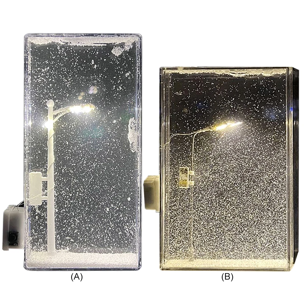 Snowy โคมไฟหิมะทิวทัศน์ Night Light ที่สมจริง Handmade คริสต์มาสตกแต่ง DIY โคมไฟเกล็ดหิมะ Xmas Party Favors