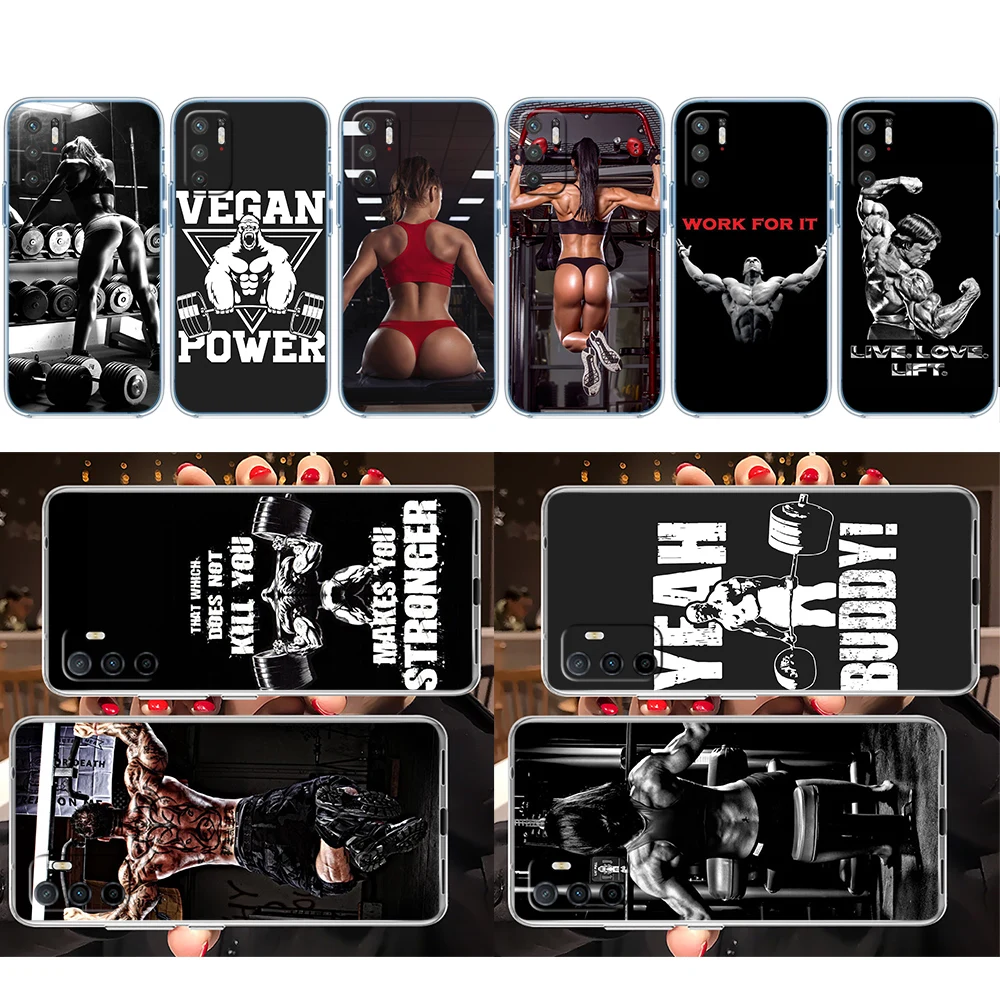 Funda de teléfono VY19 Bodybuilding Gym Fitness Girl para Motorola Moto G7 G8 G9 G84 G85 G73 G24 G15 Z2 Play Power Plus