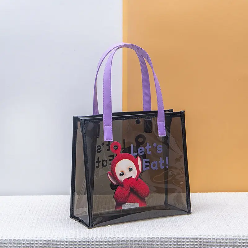 Hot Cartoon Teletubbies Series PVC Handbag Creativity Exquisite Cute Print Waterproof Large-capacity Gift Bag