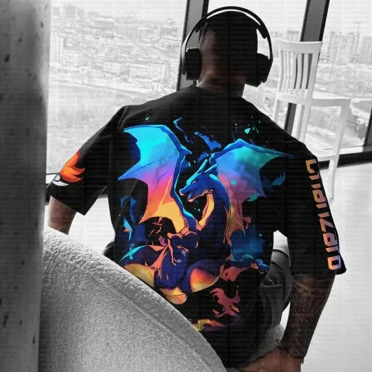 2026 جديد 2 استنساخ رياضة البوكيمون الرسوم المتحركة ثلاثية الأبعاد طباعة سريعة الجافة جودة الذكور/الإناث الكبار الاطفال قاعدة تي شيرتات قصيرة الاكمام #1