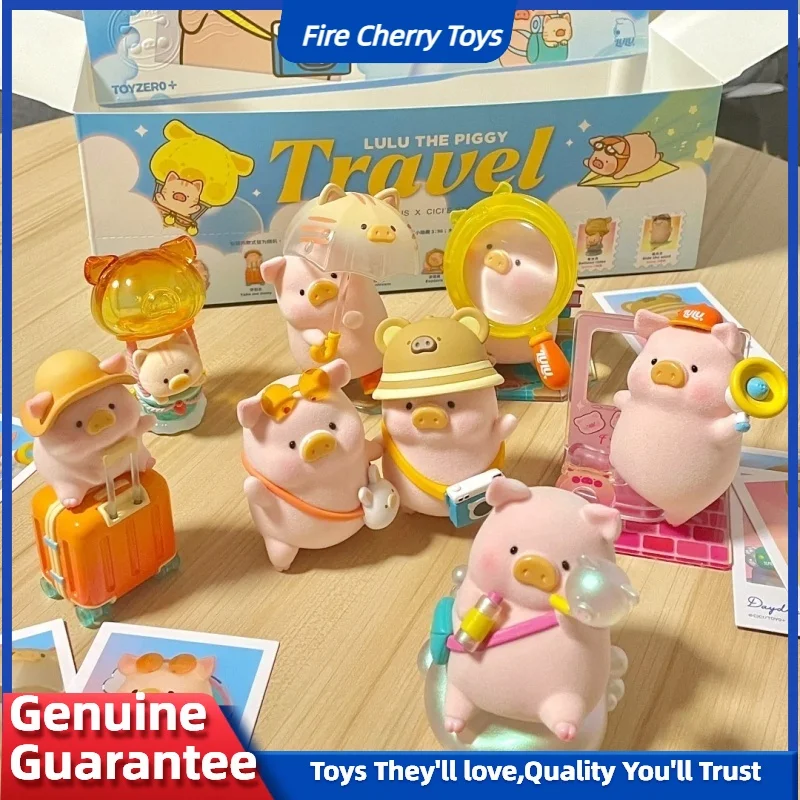 

Lulu Pig Travel Series Blind Box Cute Piggy Anime Animal Kawaii Doll Surprise Bag Room Ornament Collection Model Toys Kids Gifts