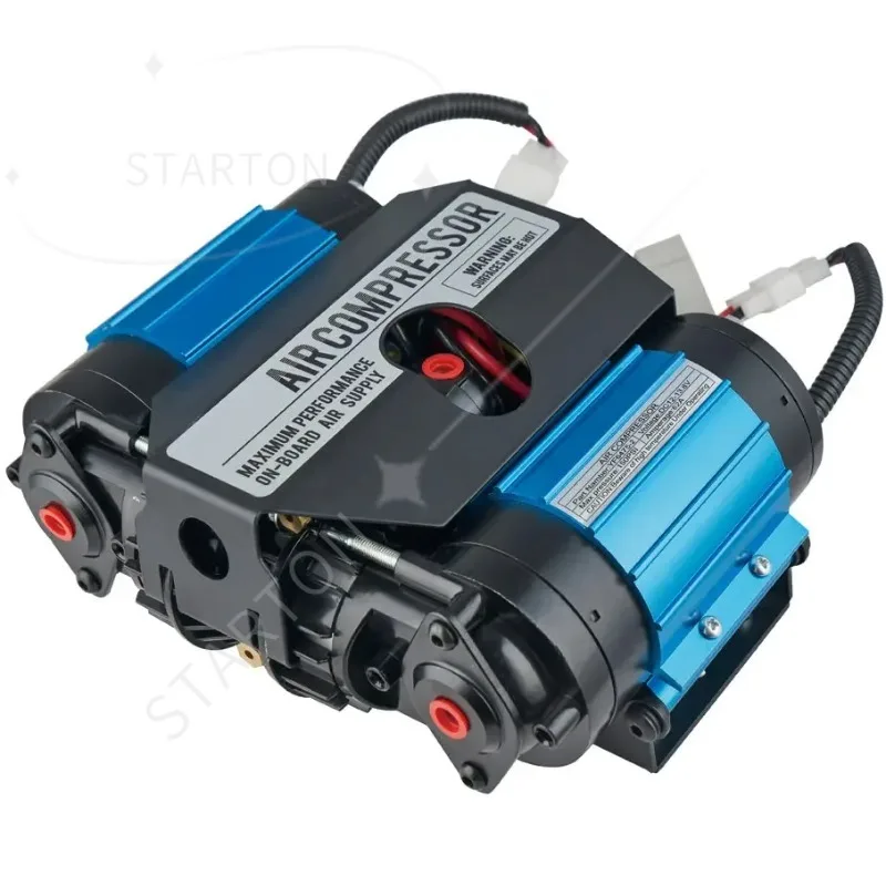 Twin Motor DC12V/24V Car Air Compressor for 4x4 4WD Off-road Truck Vehicle for Air Brake or For Tire Inflation Car Pump Air Ride