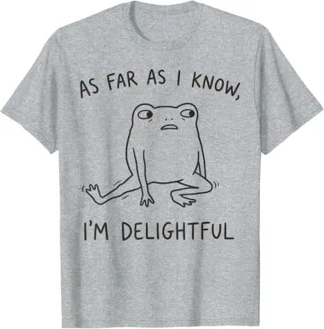 Soweit ich weiß, bin ich ein entzückender Frosch – Sarkastisches Humor-T-Shirt, Y2k-Persönlichkeits-Witz-T-Shirt, unbeholfener Frosch, ästhetische Kleidung, Geschenk – Detail 5
