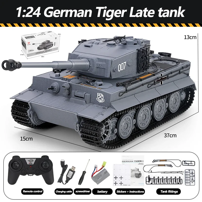

In Stock Taigen 1/24 RC Battle Tank Tiger I Radio Control Military Tanks Infrared Combat Cars Vehicle TH23570