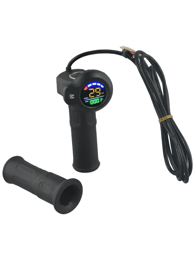 

Electric Vehicle Throttle Approx 16x10x5Cm LCD Display Throttle Speed Display 22mm Installation Diameter Battery Level Display